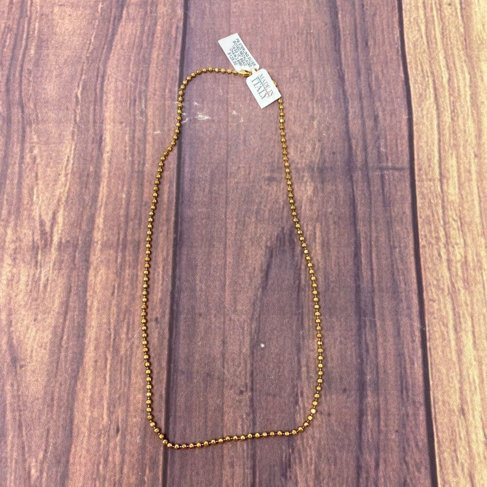 MADE IN ITALY SILVER GOLD PLATED CHAIN 18” GM46